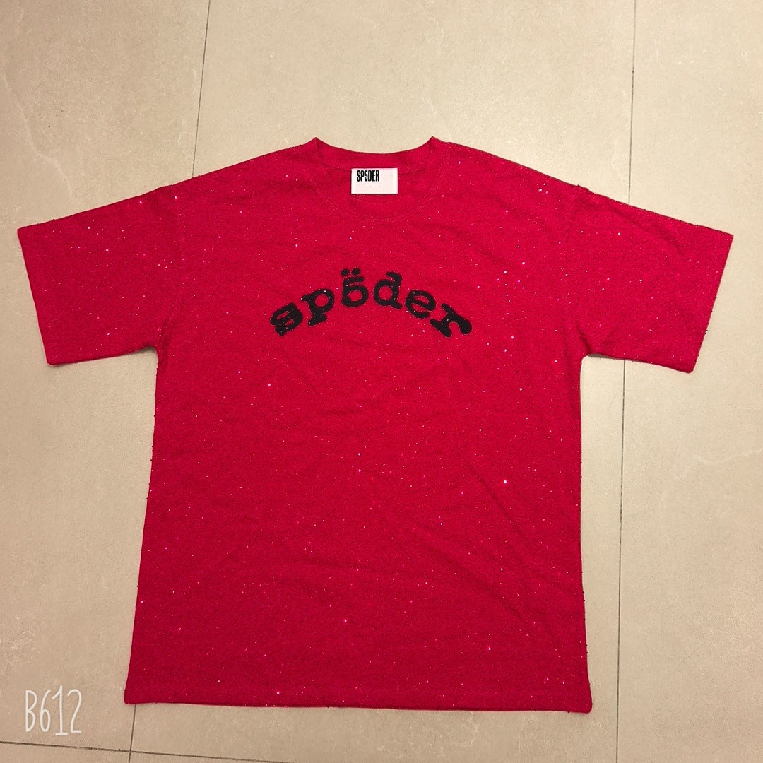 Sp5der Full Rhinestone T-Shirt & Shorts Matching Set