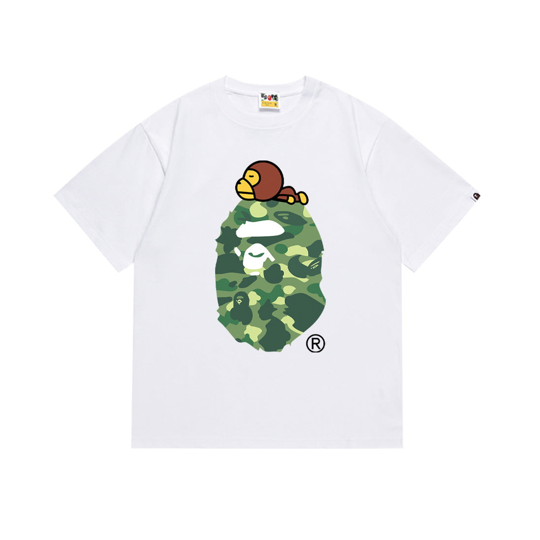 Bape Maneki Neko Ape Head Graphic Oversized Tee Streetwear Unisex