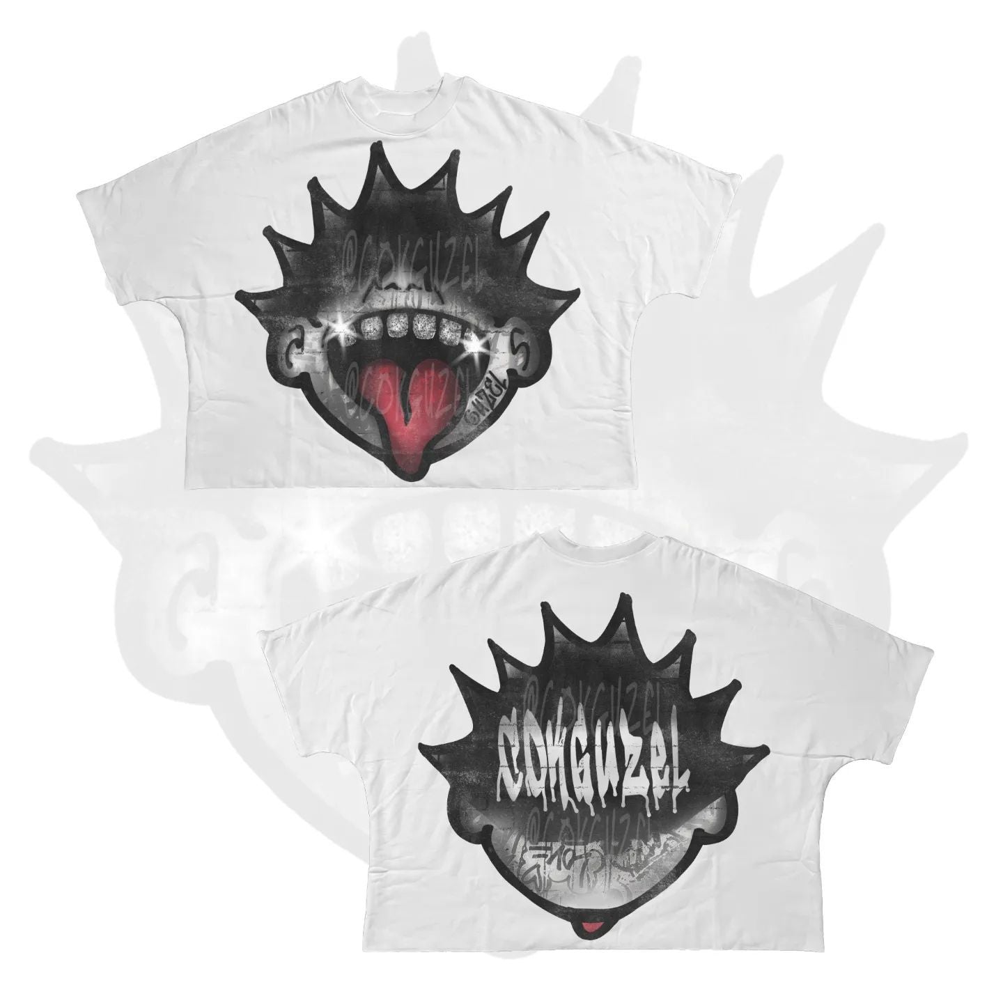 Y2K Hip-Hop-Cartoon-Charakter-Grafik Unisex Oversized Streetwear Baumwoll-T-Shirt
