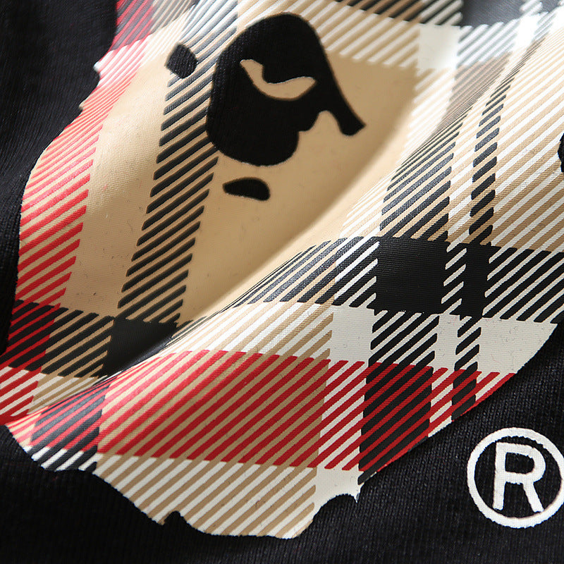 BAPE Shark Camo Graphic Tee Loose Unisex Streetwear T-Shirt