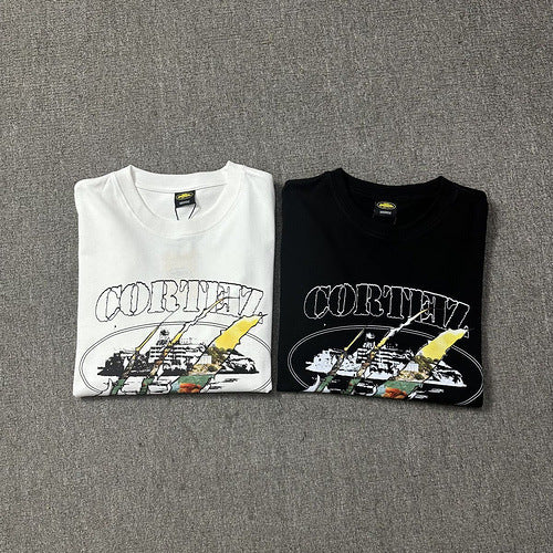 Corteiz Logo Letter Print Crew Neck Short Sleeve T‑Shirt Unisex