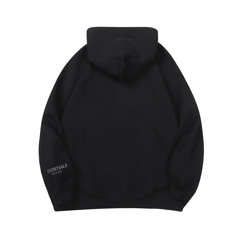 Fear of God ESSENTIALS Small Logo Hoodie, Chest & Sleeve Print