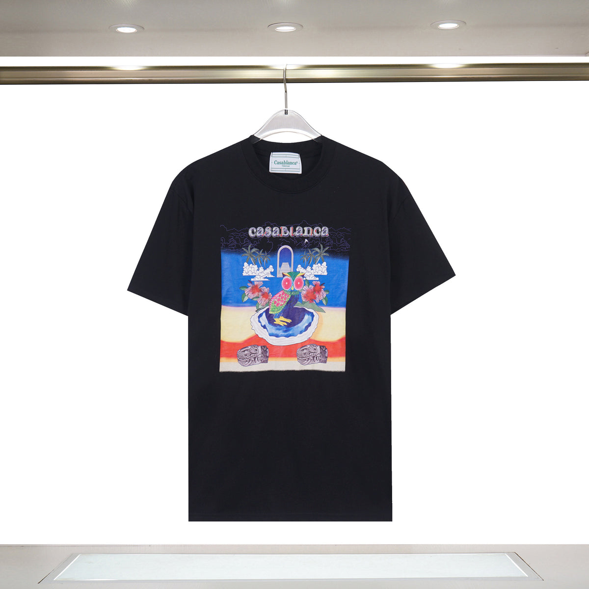 Casablanca Tennis Graphic T-Shirt Loose Oversized Short Sleeve Tee