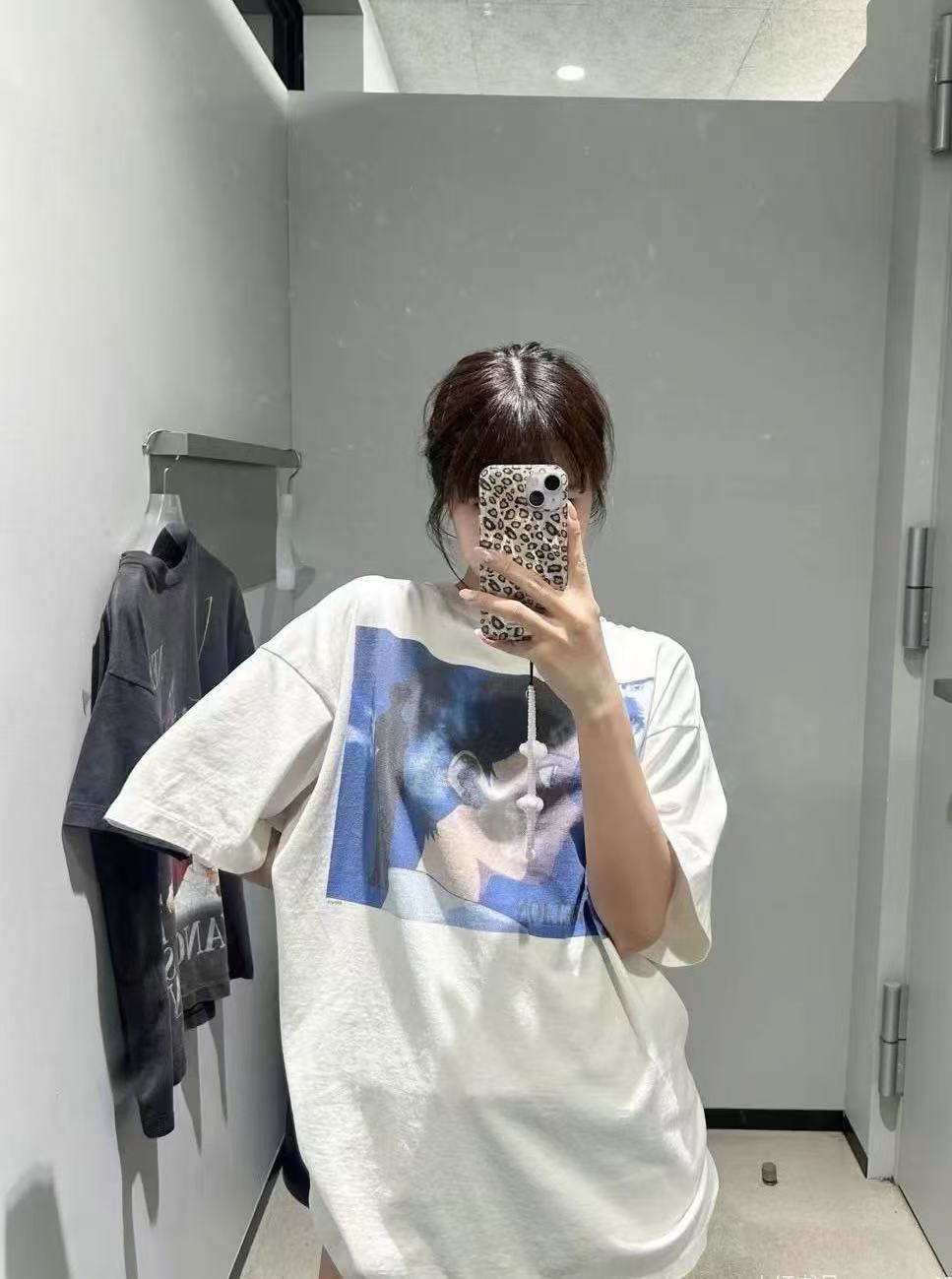 Saint Michael Vintage Washed Multi‑Print Graphic Oversized Tee Street