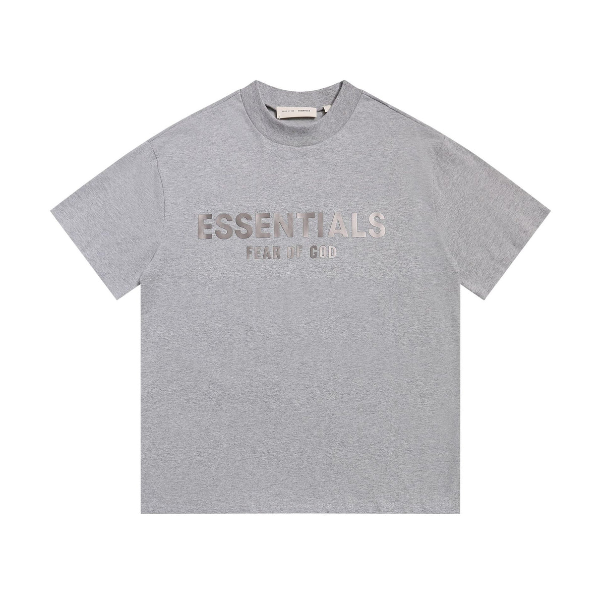Fear Of God Essentials Silver Foil Letter Print Tee Streetwear Unisex