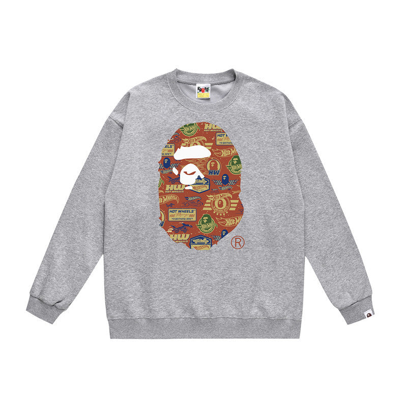 BAPE Crewneck Sweatshirt Ape Head Multi Graphic Street Pullover