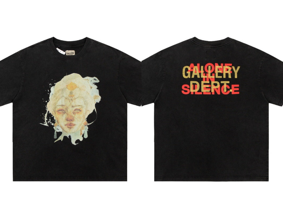 Gallery Dept Vintage Washed Graphic Short Sleeve Tee Streetwear Unisex