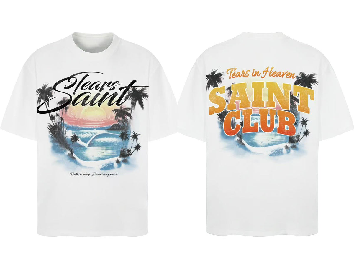 Saint Michael Vintage Multi‑Graphic Oversized Tee Streetwear Unisex