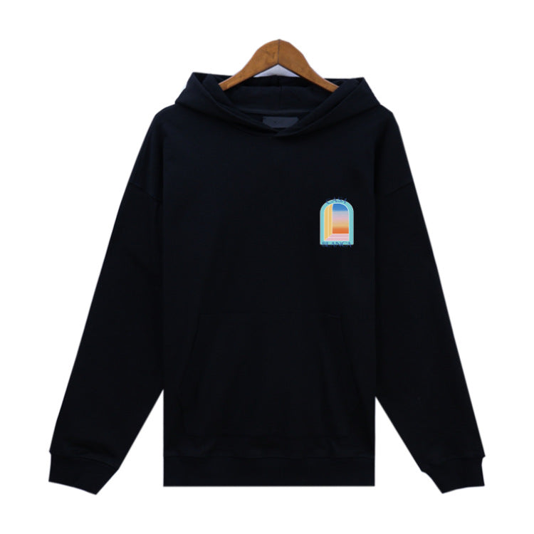 Casablanca Colorful Print Hoodie Men Casual Loose Pullover Sweatshirt