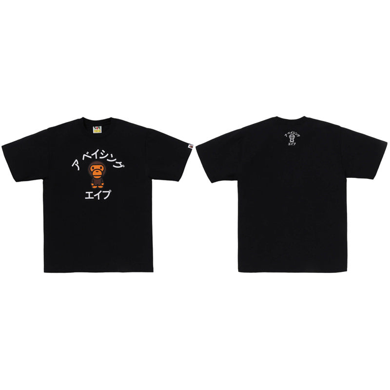 BAPE Ape Head Camo Shark Print Crew Neck Short Sleeve T‑Shirt Unisex