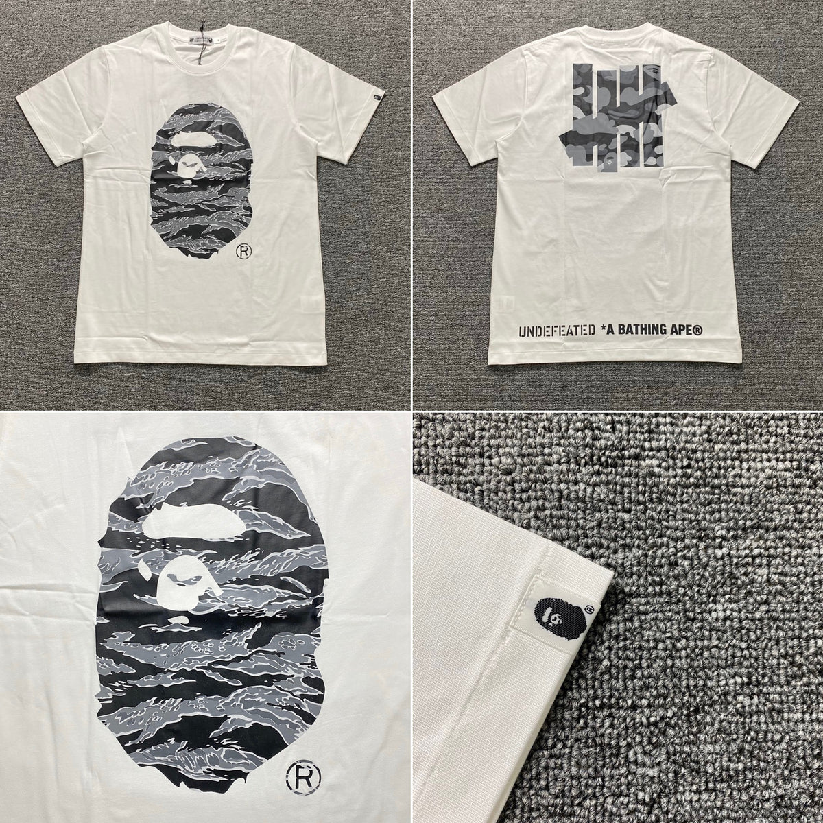 Bape Ape Head Camo Graphic Oversized Short Sleeve Tee Multi‑Style