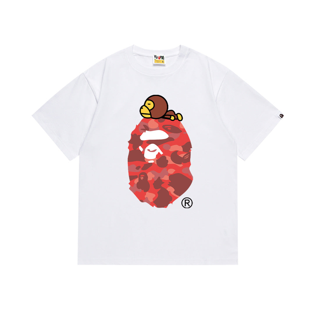 Bape Maneki Neko Ape Head Graphic Oversized Tee Streetwear Unisex