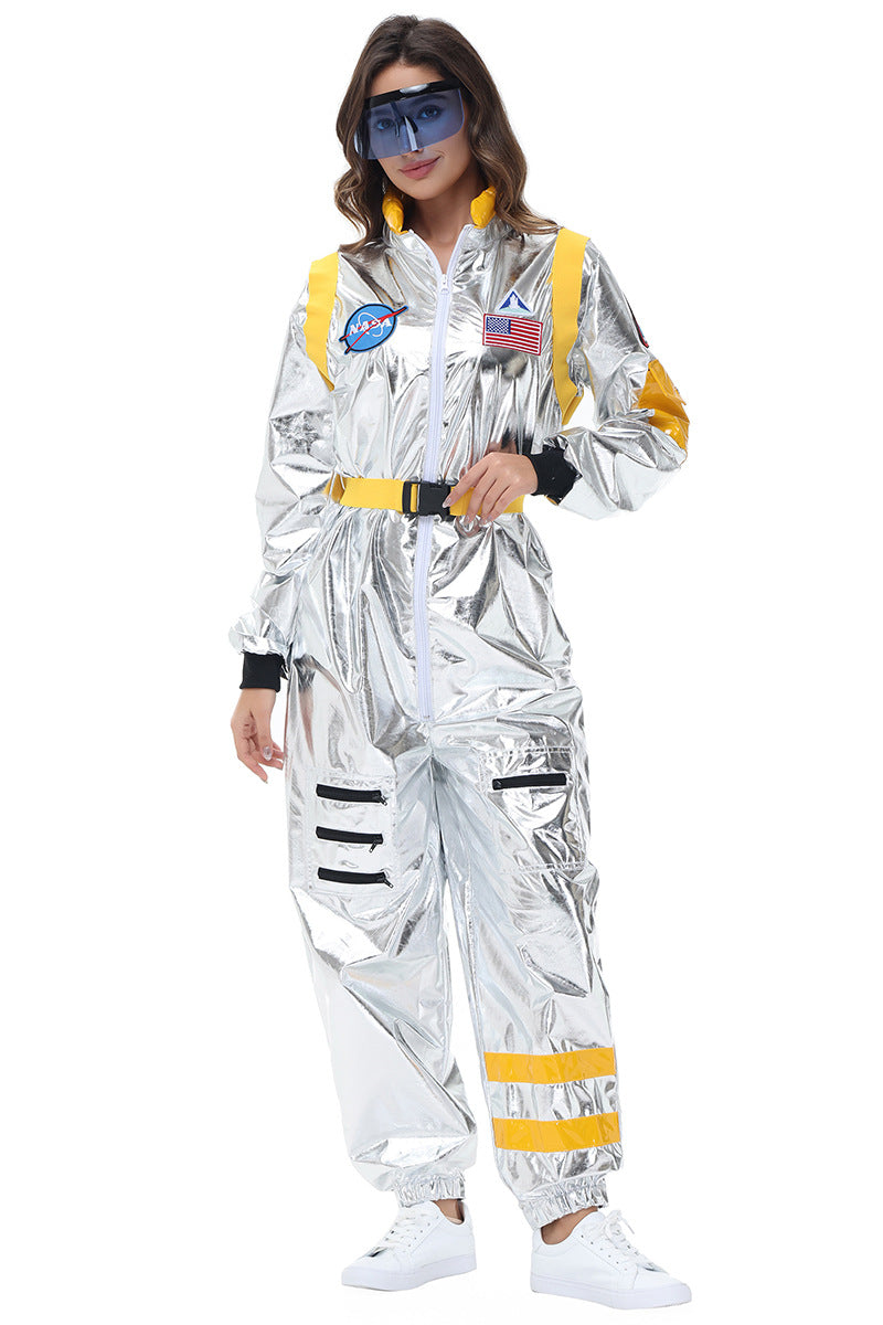 Halloween Women Astronaut Space Suit Cosplay Pilot Jumpsuit Party Sets