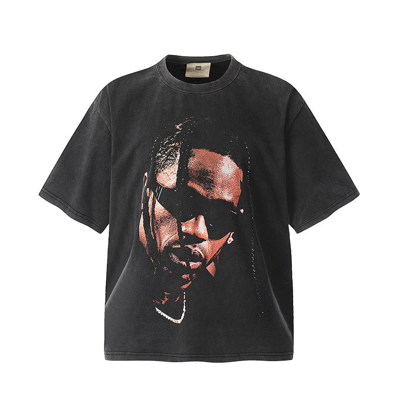Travis Scott VTG Washed Rapper Athlete Mike Tyson Oversized Tee