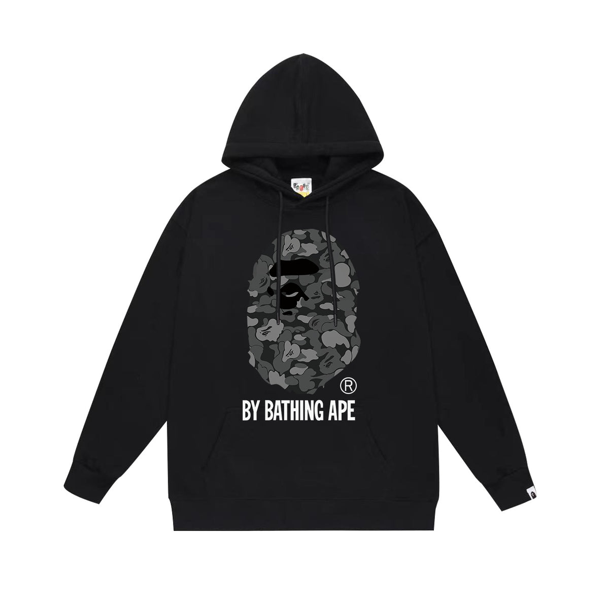 Bape Camo Ape Head Graphic Vintage Washed Oversized Hoodie Streetwear
