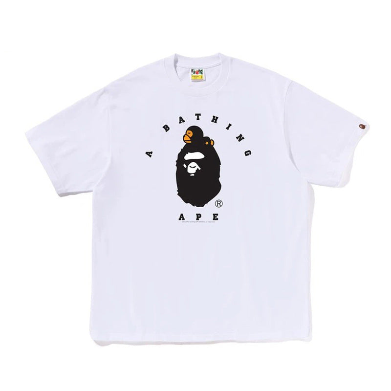 BAPE Ape Head & Shark Graphic Tee Loose Unisex Streetwear T-Shirt