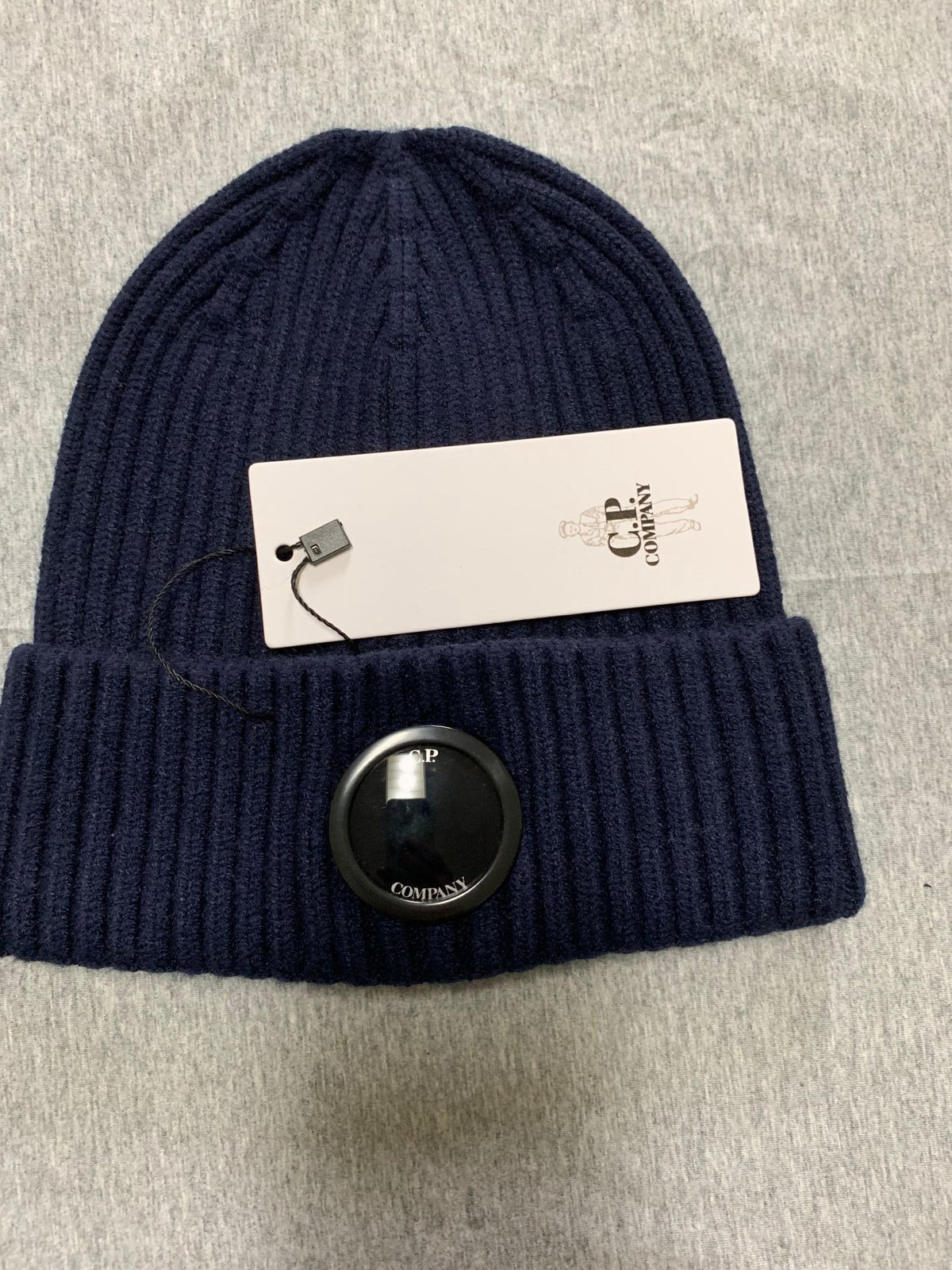 C.P. Company Extrafine Merino Wool Ribbed Lens Beanie