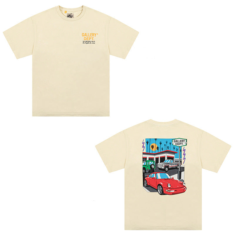 Gallery Dept Vintage Print Loose Short Sleeve Streetwear T-Shirt