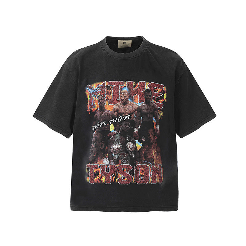 Travis Scott VTG Washed Rapper Athlete Mike Tyson Oversized Tee