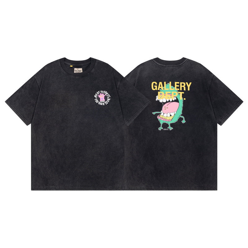 Gallery Dept Vintage Washed Graphic Short Sleeve Tee Streetwear Unisex