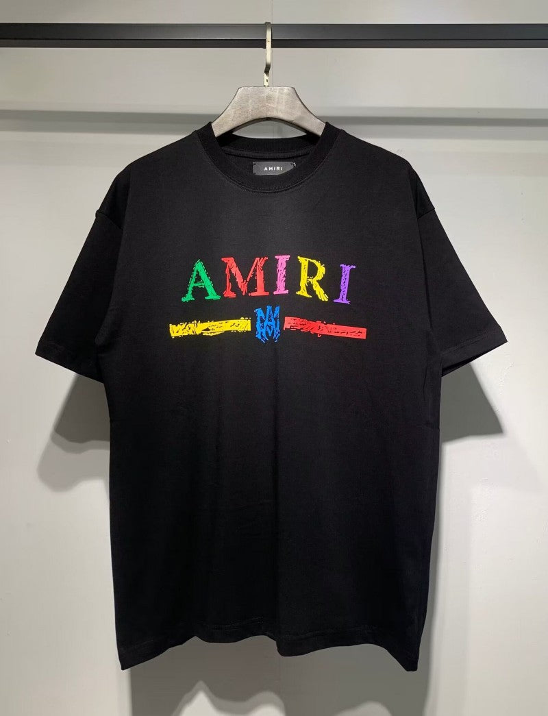 Amiri Multi‑Print Peace Dove Graffiti Oversized Tee Streetwear