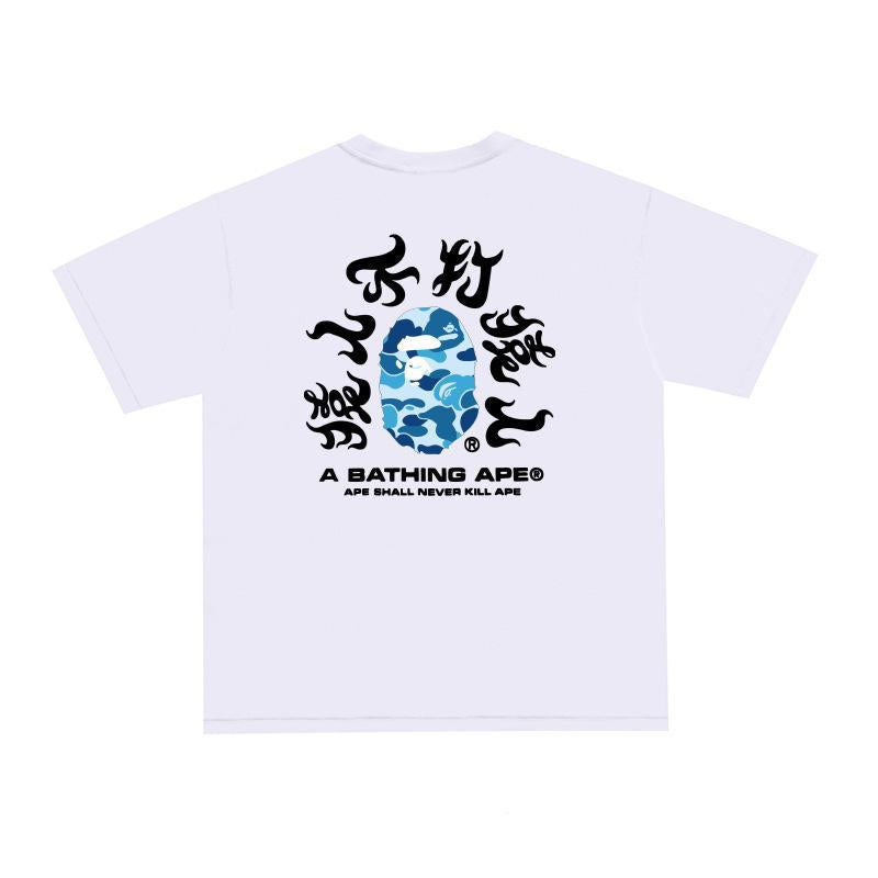 BAPE Ape Head Print Loose Unisex Streetwear T-Shirt