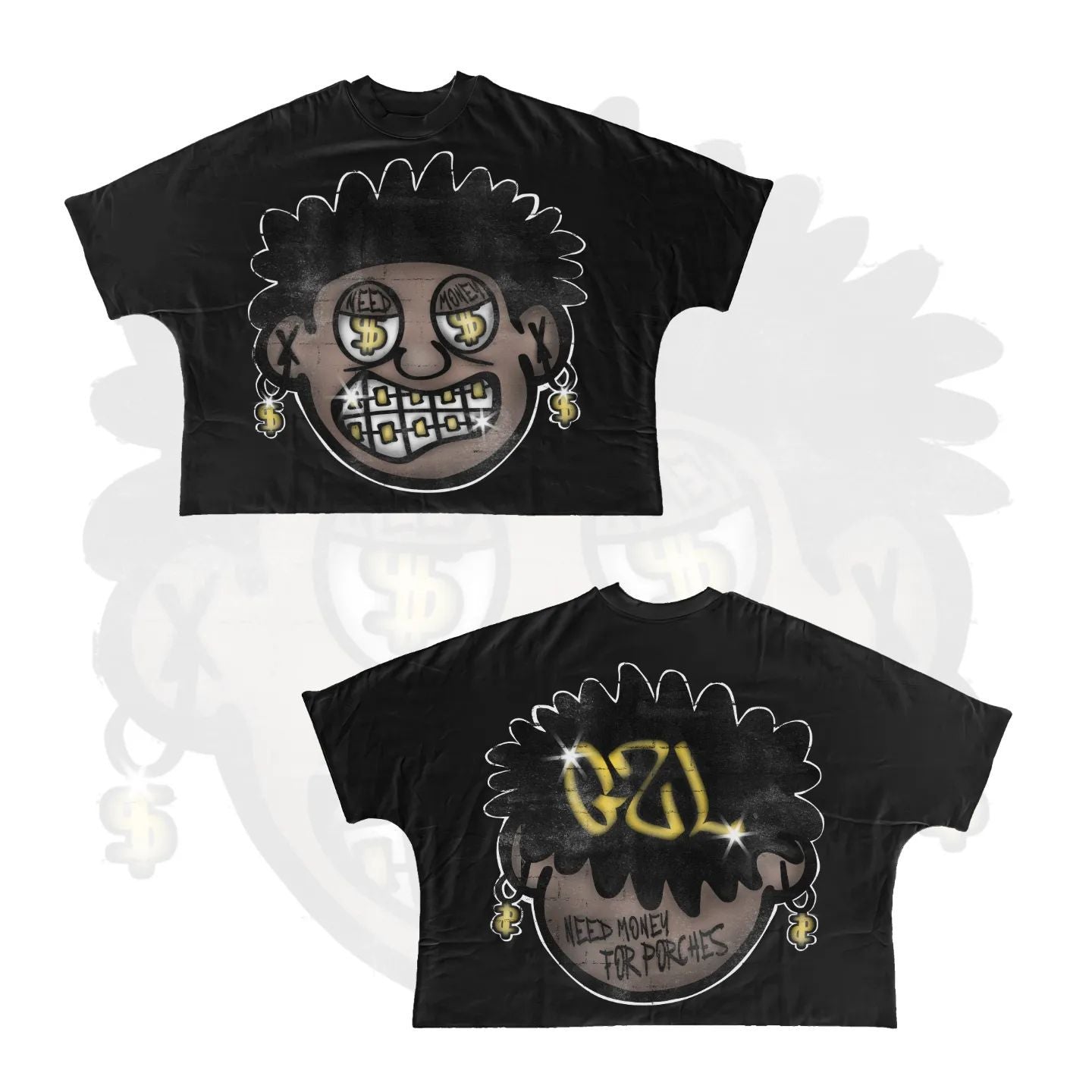 Y2K Hip-Hop-Cartoon-Charakter-Grafik Unisex Oversized Streetwear Baumwoll-T-Shirt