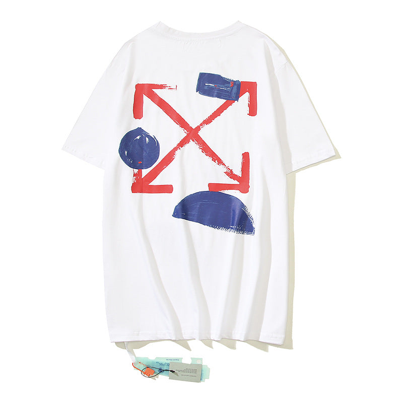 Off White Arrow Graphic Print Short Sleeve Tee Streetwear Unisex