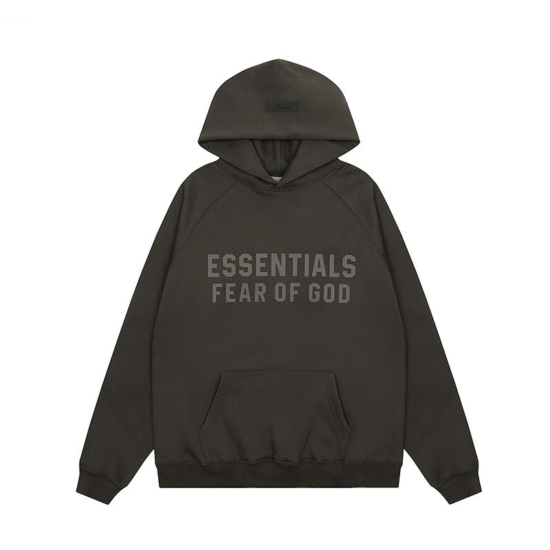 Fear of God ESSENTIALS 3D Silicone Letter Print Hoodie sweatpants