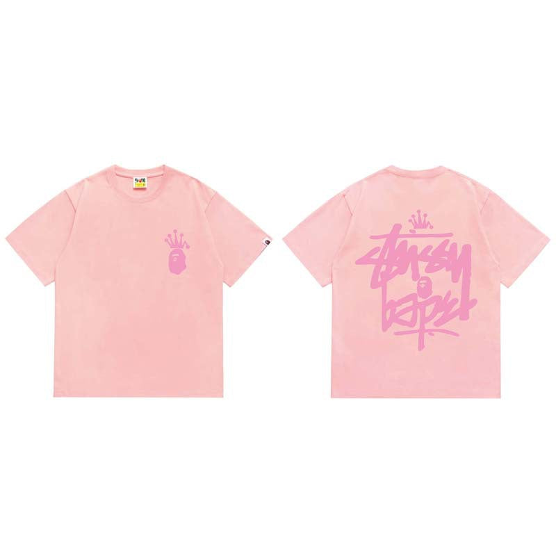 BAPE Ape Head Shark Print Loose Casual Unisex T-Shirt