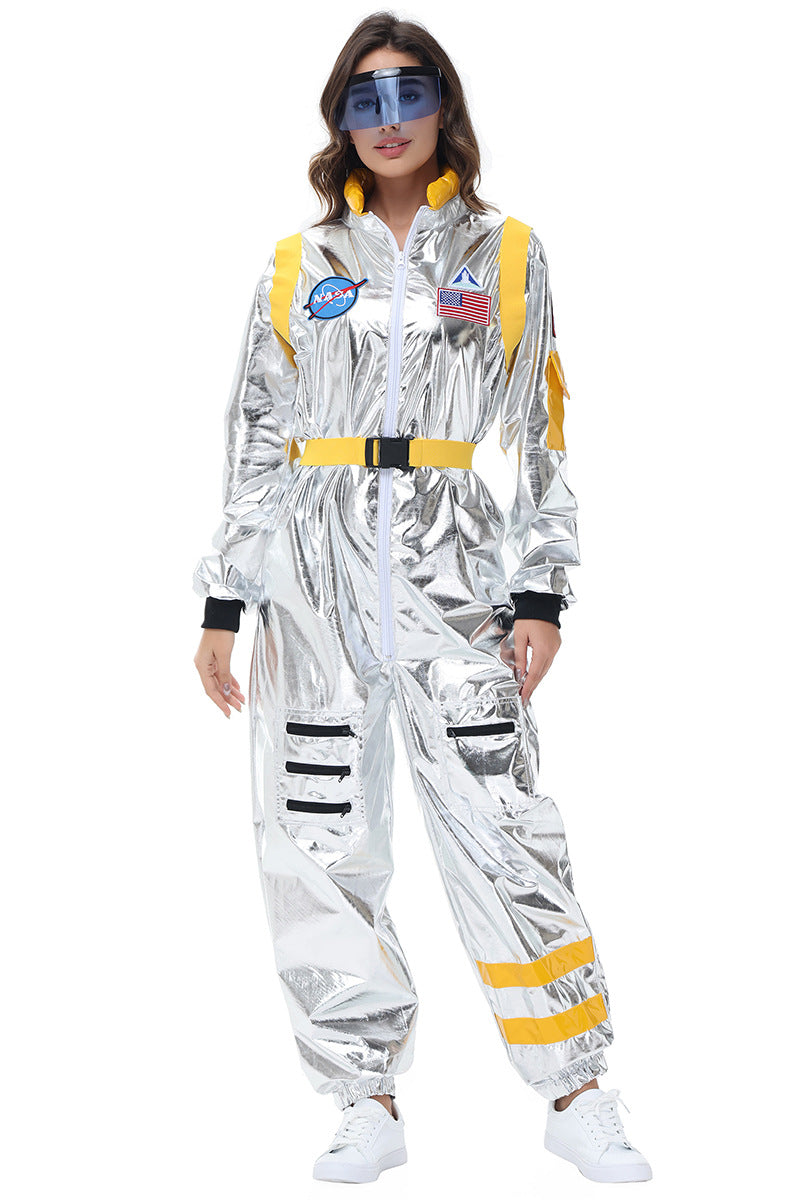 Halloween Women Astronaut Space Suit Cosplay Pilot Jumpsuit Party Sets