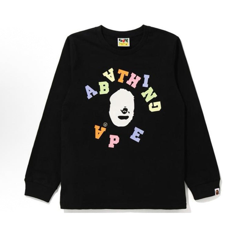 Bape Baby Milo Camo Ape Head Graphic Oversized Long Sleeve Tee Street