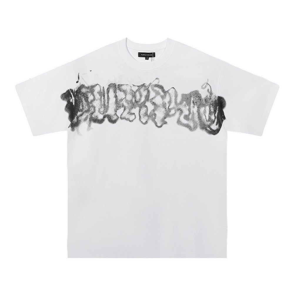 Purple Brand Multi‑Graphic Ink Wash Print Oversized Tee Multi‑Style