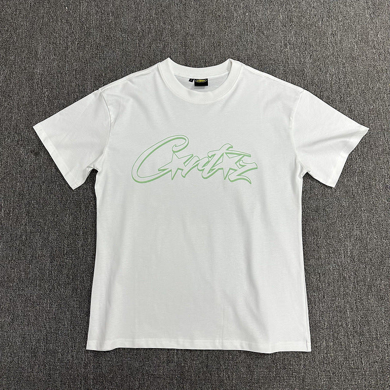Corteiz Alcatraz Logo Letter Crew Neck Short Sleeve T‑Shirt Unisex