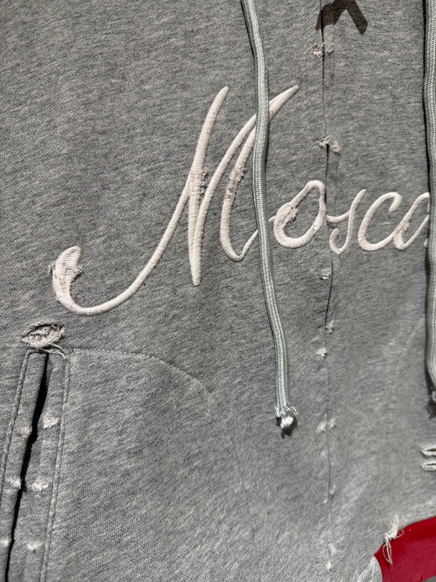 Protocol Index Russia Horse Embroidery Colorblock Zip Up Hoodie Unisex