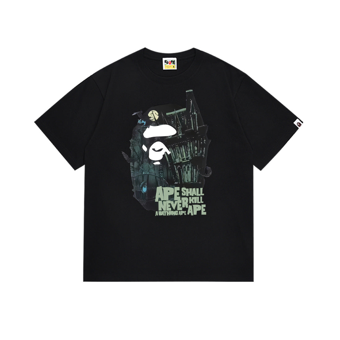 BAPE Camo Ape Head Graphic Print Short Sleeve Tee Streetwear Unisex