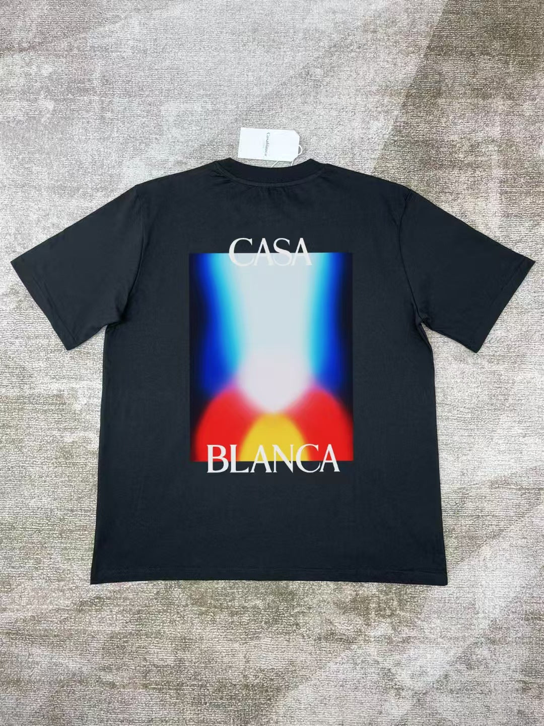 Casablanca Art Graphic Print Loose Unisex Short Sleeve T-Shirt