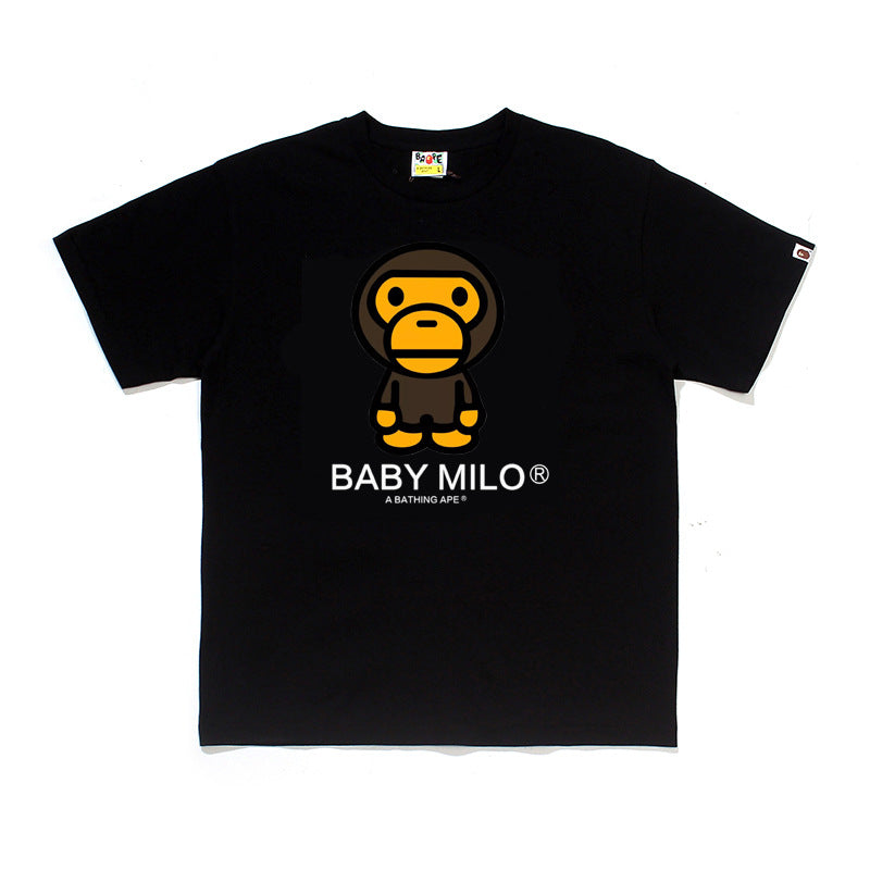 Bape Multi‑Ape‑Head Graphic Oversized Tee Streetwear Unisex