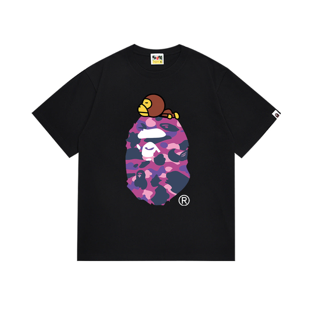 Bape Maneki Neko Ape Head Graphic Oversized Tee Streetwear Unisex