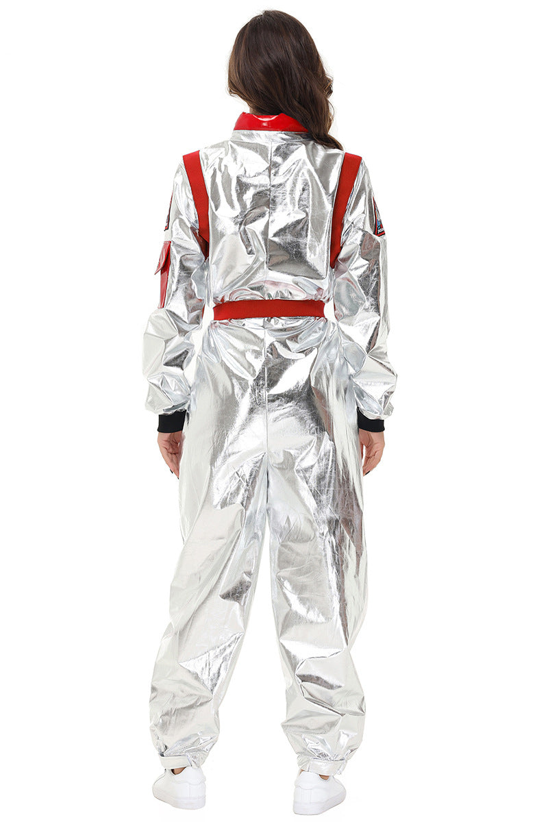Halloween Women Astronaut Space Suit Cosplay Pilot Jumpsuit Party Sets