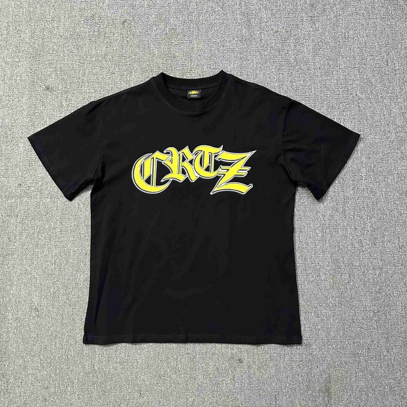 Corteiz Logo Letter Print Crew Neck Short Sleeve T‑Shirt Unisex