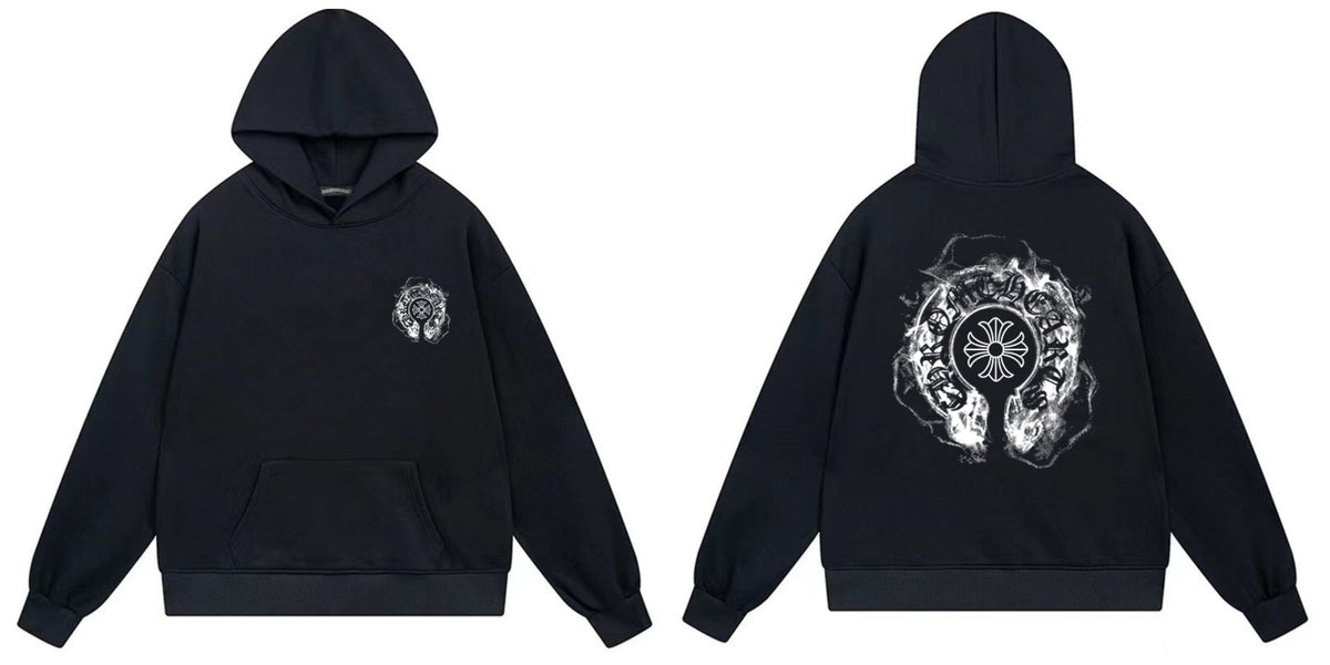 Chrome Hearts Cross Horseshoe Hoodie Vintage Goth Streetwear Pullover