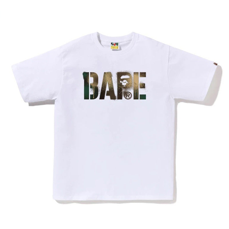 BAPE Ape Head & Shark Graphic Tee Loose Unisex Streetwear T-Shirt