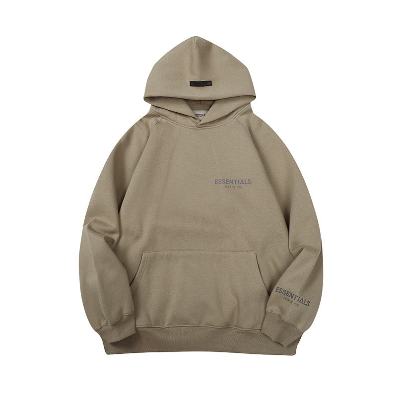 Fear of God ESSENTIALS Small Logo Hoodie, Chest & Sleeve Print