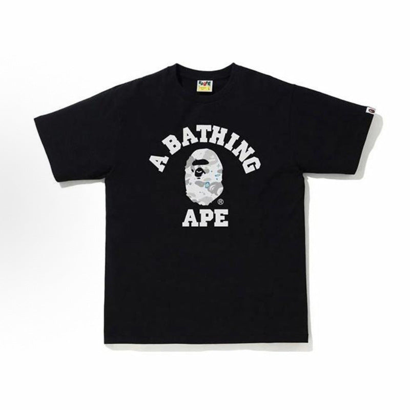 BAPE Ape Head Shark Print Loose Casual Unisex Short Sleeve T-Shirt