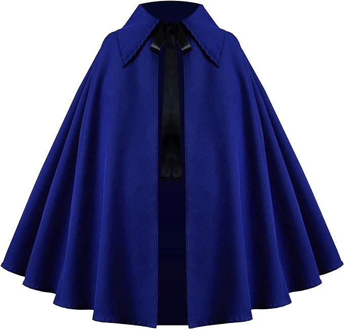 Halloween Medieval Short Cape Stand Collar Multi‑Color Cosplay Cloak