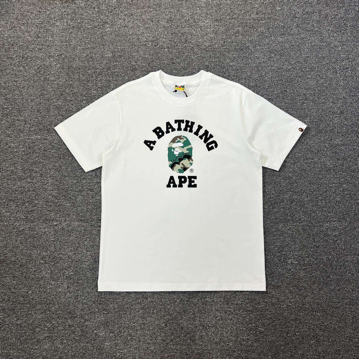 BAPE Classic Camo Ape Head Letter Print Loose Unisex Casual T-Shirt