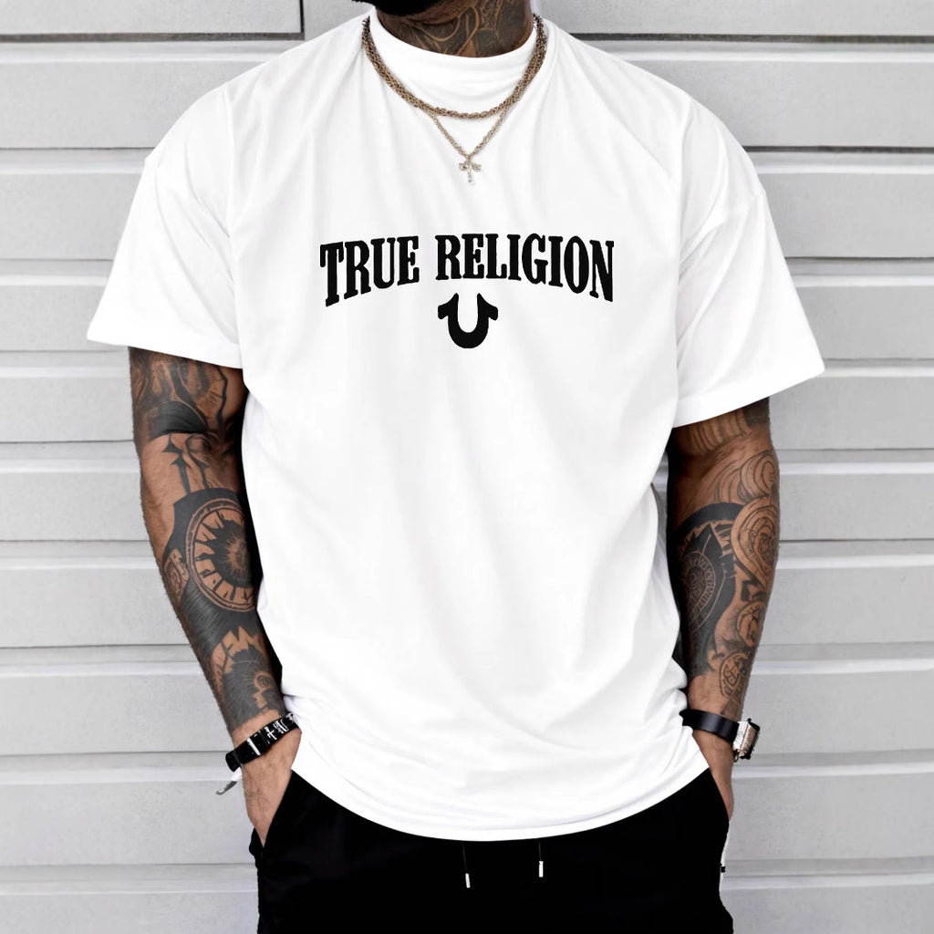 True Religion Horseshoe Logo Cotton Graphic Tee