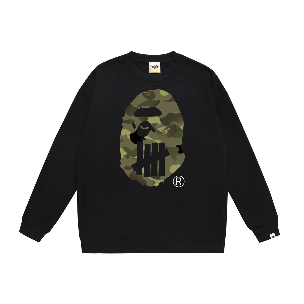 BAPE Crewneck Sweatshirt Ape Head Multi Graphic Street Pullover
