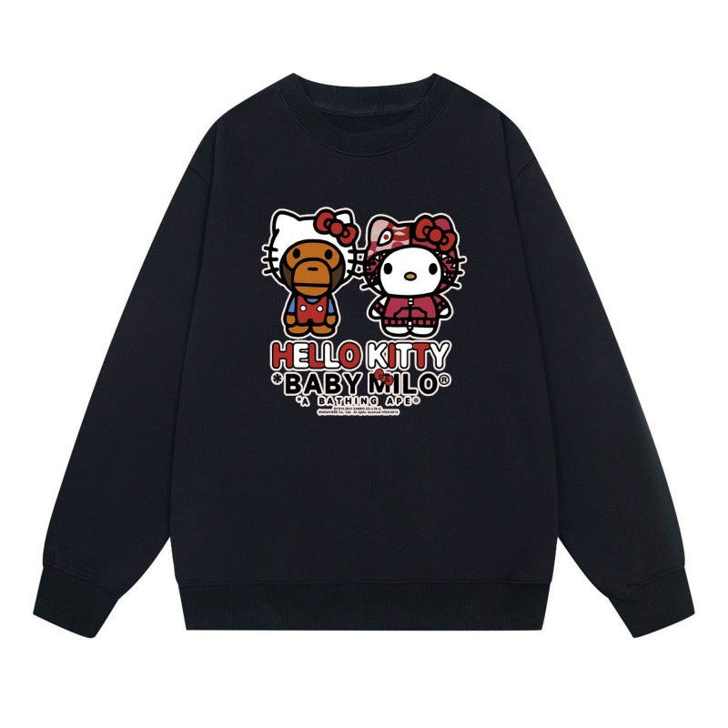 Bape Camo Ape Head Graphic Washed Oversized Crewneck Streetwear